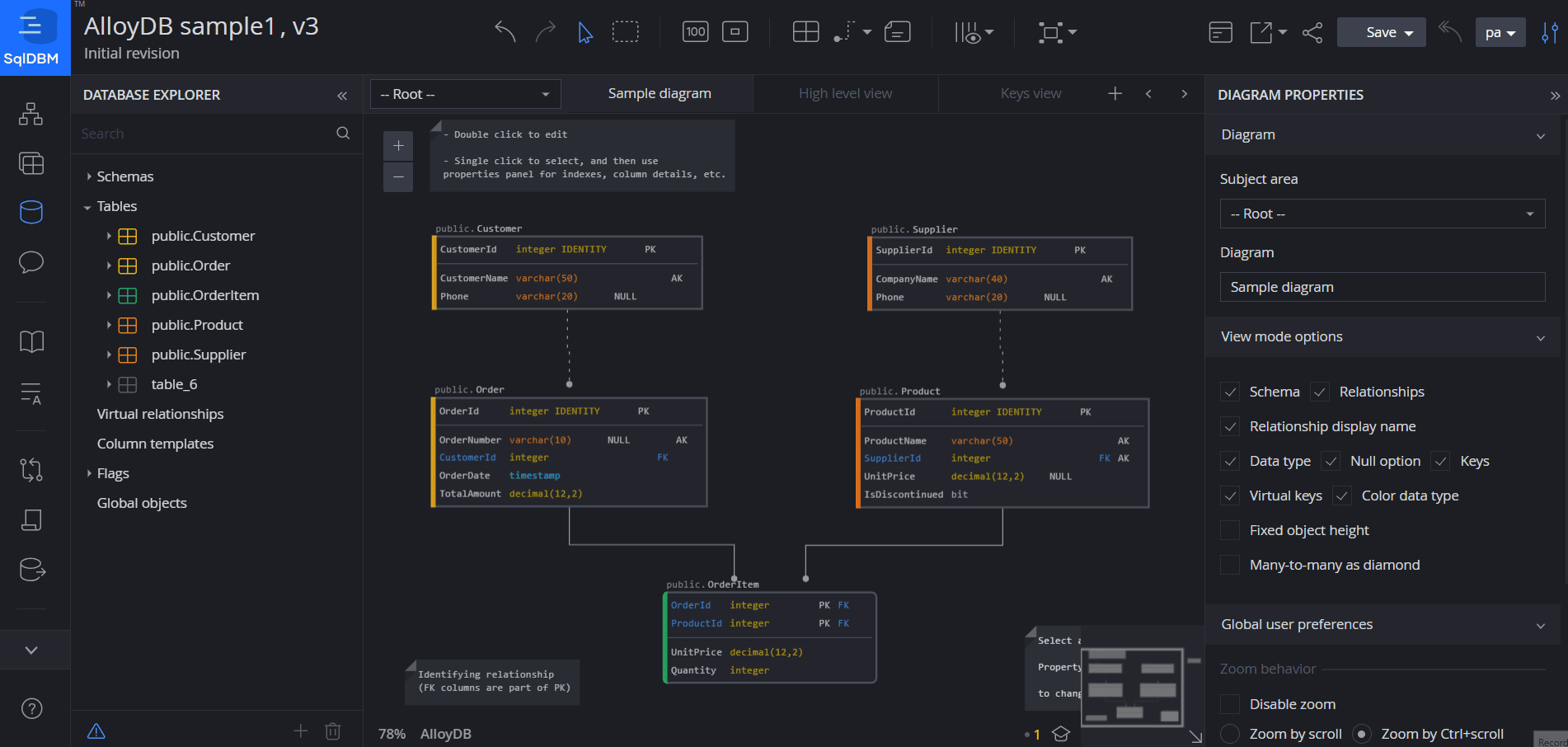 View Modes SqlDBM