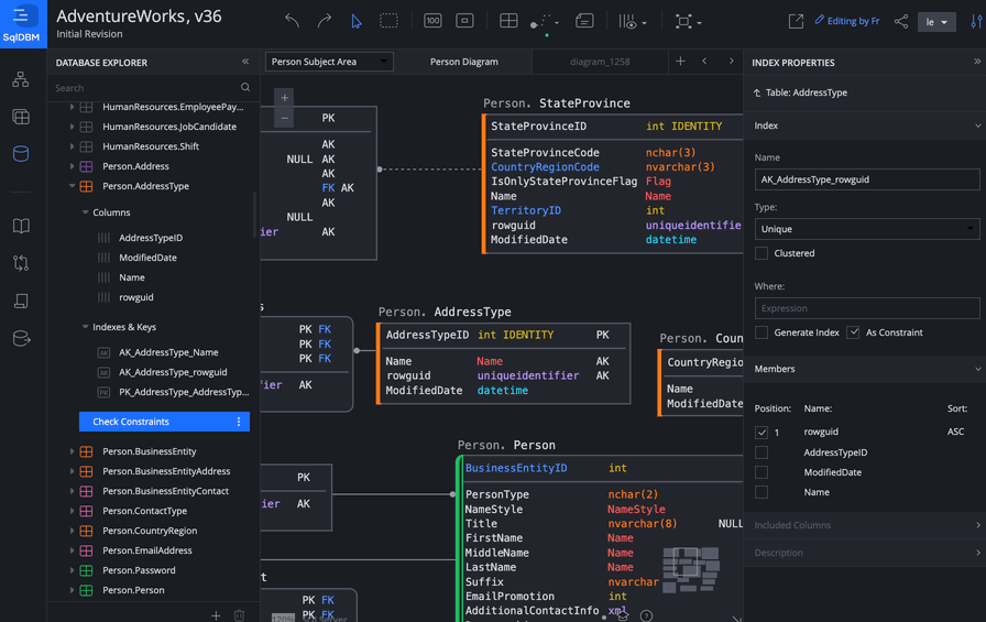 Explorer And Diagram Navigation SqlDBM